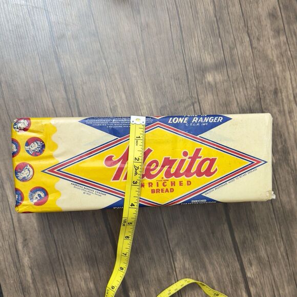 VINTAGE AMERICAN BAKERIES MERITA BREAD STORE DISPLAY LOAF LONE RANGER RADIO 1952 - Picture 7 of 8